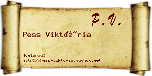 Pess Viktória névjegykártya